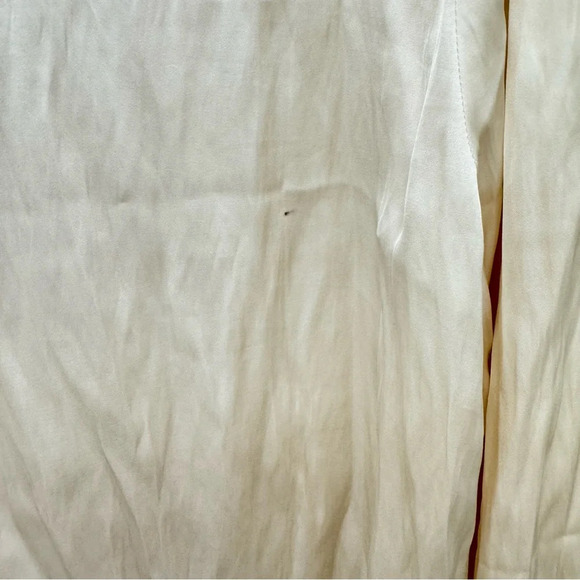 J. Crew Cream Ruffle Lace Blouse Size Large has tags long sleeve pin tuck - Picture 8 of 8